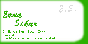 emma sikur business card